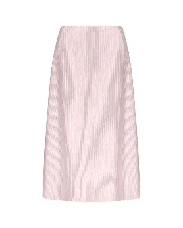 Striped Cotton A-Line Skirt