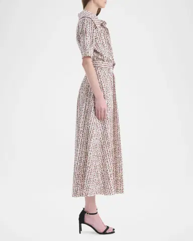 Altuzarra Lydia Abstract-Print Waist-Tie Midi Shirtdress | Thumbnail 5 Altuzarra Lydia Abstract-Print Waist-Tie Midi Shirtdress | Thumbnail 5