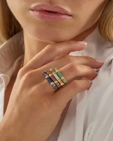 Graziela Gems 18K Diamond Cavaletti Ring | Thumbnail 2