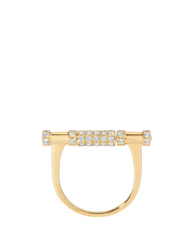 Graziela Gems 18K Diamond Cavaletti Ring
