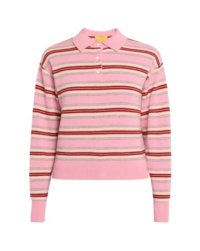 Collegiate Stripe Cashmere Polo
