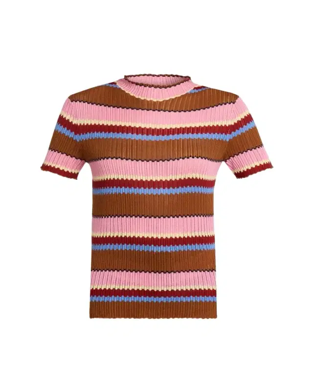Guest in Residence Palazzo Rib Striped Top