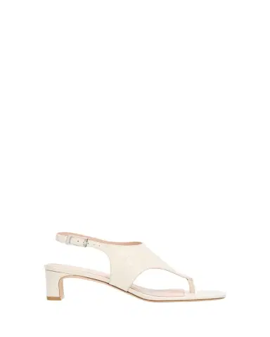 Stuart Weitzman 40mm Baby Babette Croc-Embossed Leather Thong Sandals | Thumbnail 1
