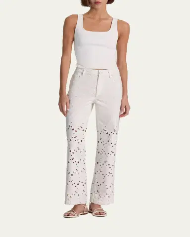 Alice + Olivia Chic Laser-Cut Jeans | Thumbnail 2 Alice + Olivia Chic Laser-Cut Jeans | Thumbnail 2
