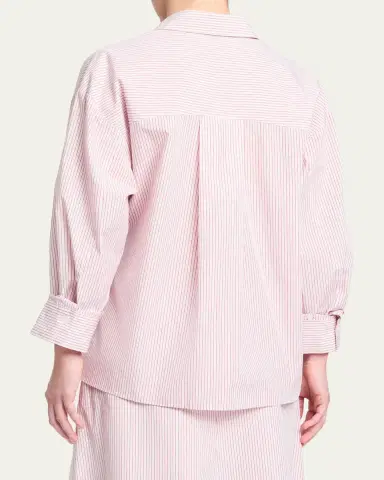 TWP Newest Earl Striped Asymmetric Button-Front Shirt | Thumbnail 3 TWP Newest Earl Striped Asymmetric Button-Front Shirt | Thumbnail 3