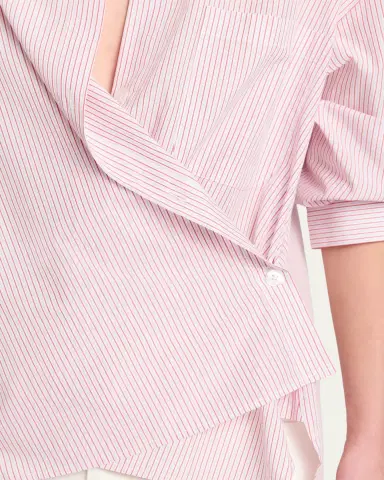 TWP Newest Earl Striped Asymmetric Button-Front Shirt | Thumbnail 5 TWP Newest Earl Striped Asymmetric Button-Front Shirt | Thumbnail 5