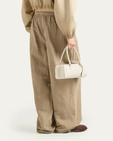 Prada Drawstring Cotton-Linen Pants | Thumbnail 3 Prada Drawstring Cotton-Linen Pants | Thumbnail 3