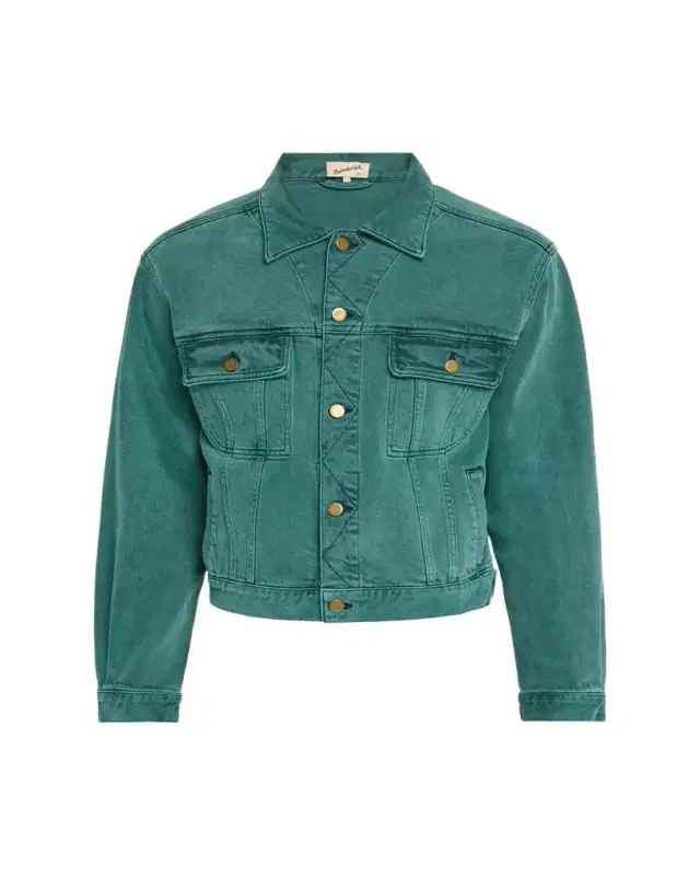 Men's Cropped Washed Denim Jacket
