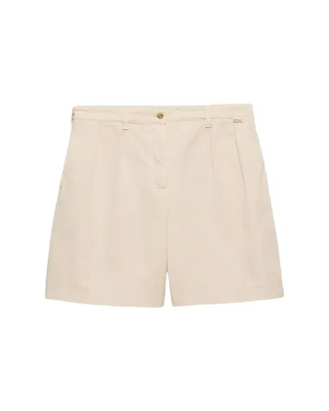 Prada Pleated Cotton Twill Bermuda Shorts