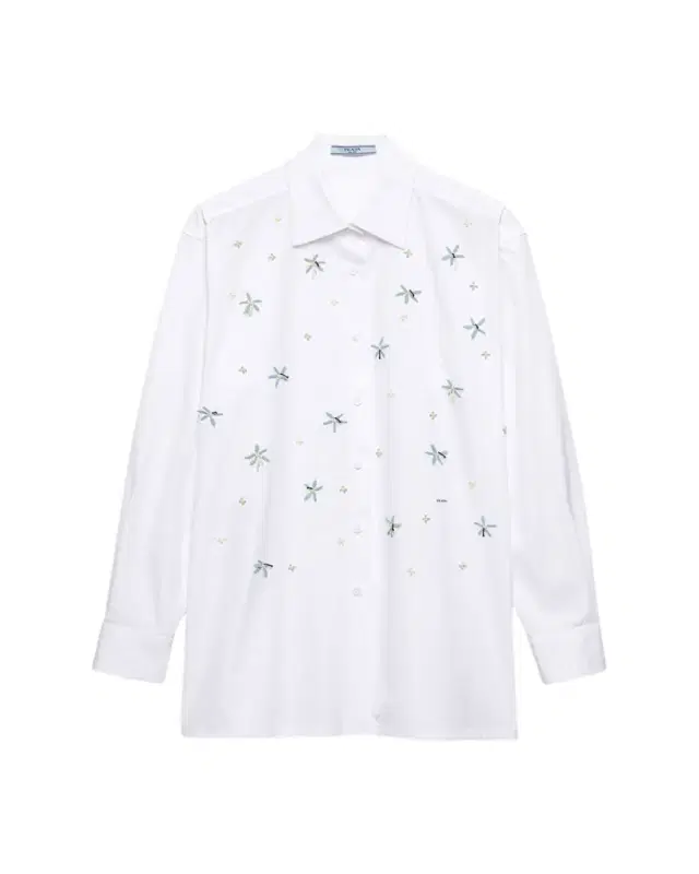 Prada Embellished Cotton Button-Down Shirt
