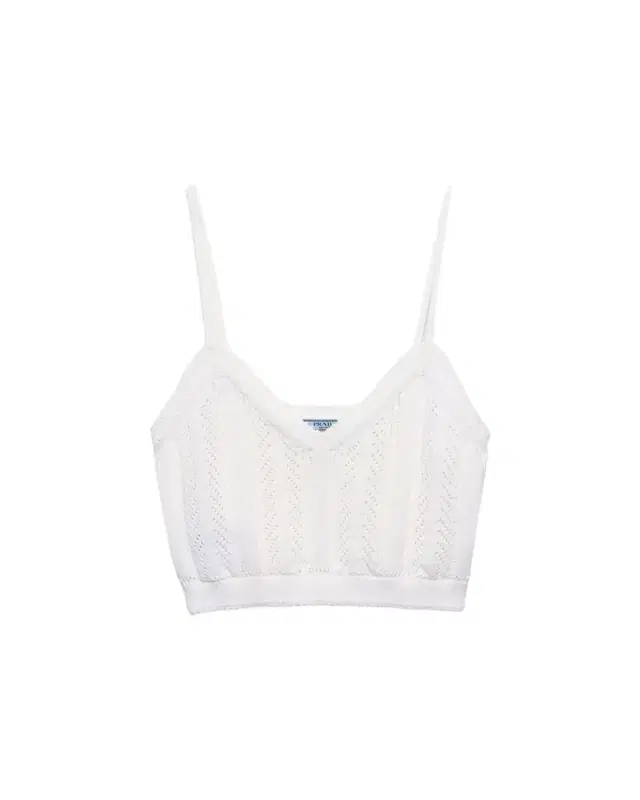 Prada Crop Cotton Tank Top
