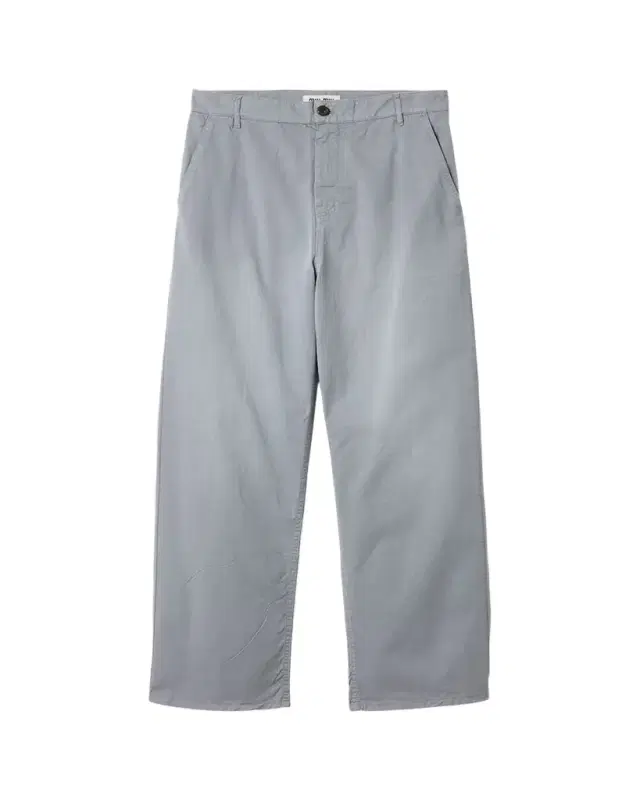 Garment-Dyed Twill Wide-Leg Pants