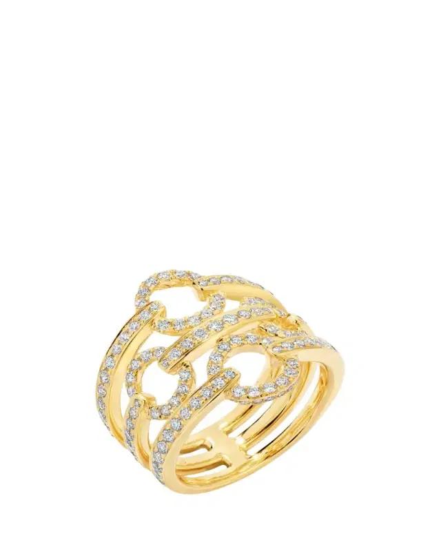 Graziela Gems 18K Diamond Halter Statement Ring