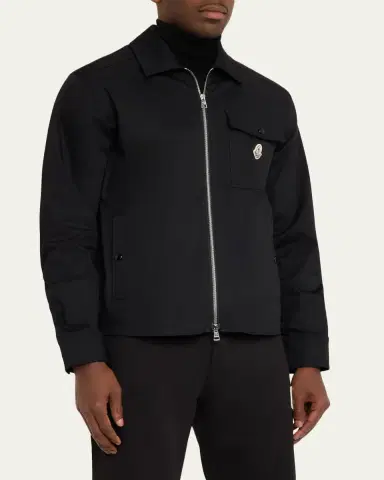 Moncler Men's Cotton-Blend Gabardine Shirt Jacket | Thumbnail 4