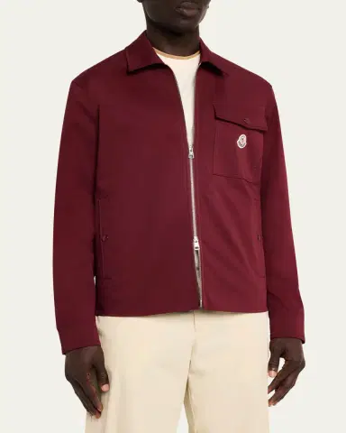 Moncler Men's Cotton-Blend Gabardine Shirt Jacket | Thumbnail 8