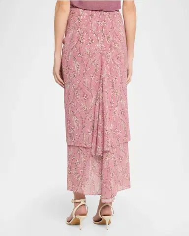 Veronica Beard Sira Floral Chiffon Skirt | Thumbnail 2 Veronica Beard Sira Floral Chiffon Skirt | Thumbnail 2