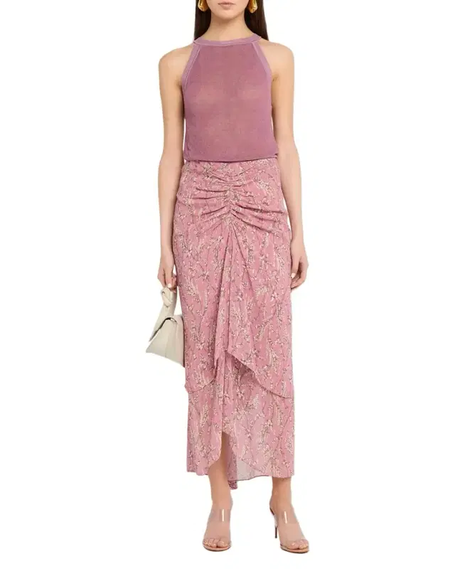 Veronica Beard Sira Floral Chiffon Skirt
