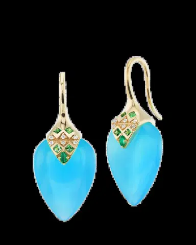 Orly Marcel Temple Carved Turquoise Earrings | Thumbnail 2