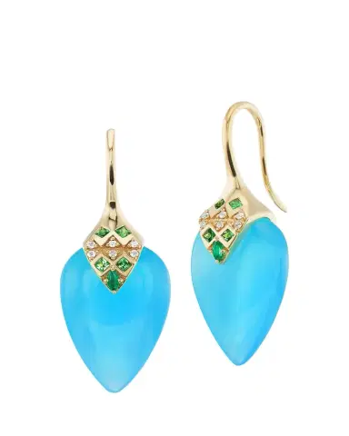 Orly Marcel Temple Carved Turquoise Earrings | Thumbnail 1