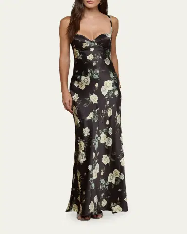 L'AGENCE Sayla Bias-Cut Silk Gown | Thumbnail 2