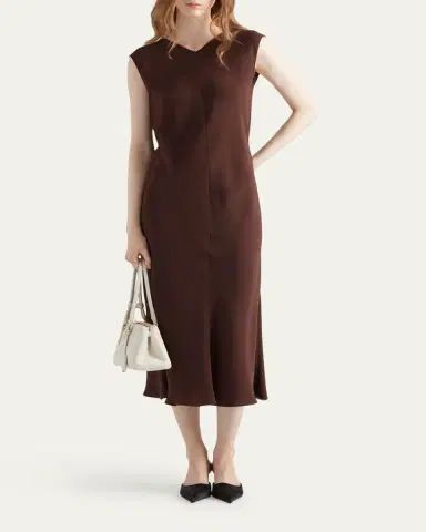 Prada Sleeveless Open-Back Cady Crepe Midi Dress | Thumbnail 2 Prada Sleeveless Open-Back Cady Crepe Midi Dress | Thumbnail 2