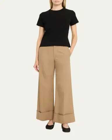 FRAME The Cuffed Slim Palazzo Trousers | Thumbnail 2 FRAME The Cuffed Slim Palazzo Trousers | Thumbnail 2