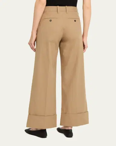 FRAME The Cuffed Slim Palazzo Trousers | Thumbnail 3 FRAME The Cuffed Slim Palazzo Trousers | Thumbnail 3