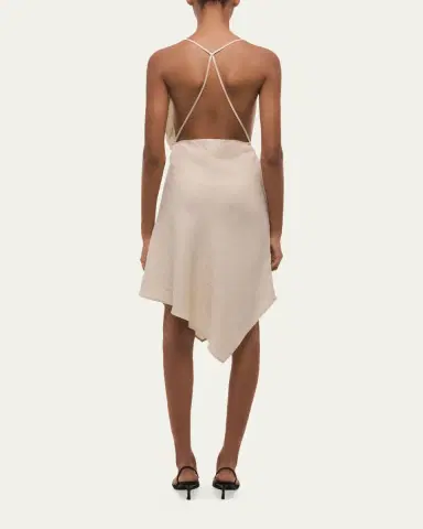 Helmut Lang Open-Back Knot Slip Dress | Thumbnail 3 Helmut Lang Open-Back Knot Slip Dress | Thumbnail 3
