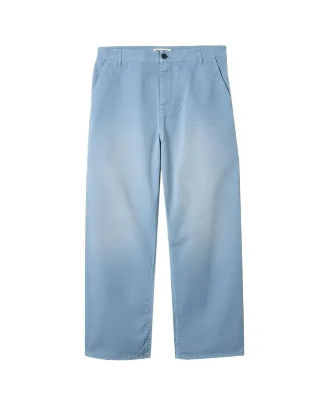 Mid-Rise Cotton Twill Relaxed-Leg Pants