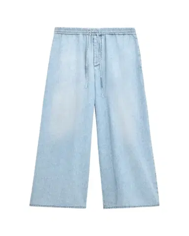Loewe x Paula's Ibiza Men's Denim Cropped Wide-Leg Drawstring Pants | Thumbnail 1 Loewe x Paula's Ibiza Men's Denim Cropped Wide-Leg Drawstring Pants | Thumbnail 1