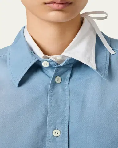 Miu Miu Old Cotton Twill Button-Down Top | Thumbnail 5 Miu Miu Old Cotton Twill Button-Down Top | Thumbnail 5