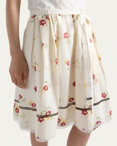 Prada Floral Print Linen Skirt | Thumbnail 4 Prada Floral Print Linen Skirt | Thumbnail 4