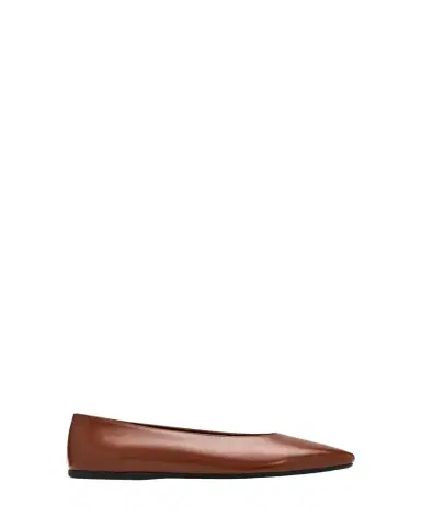 Prada Brushed Leather Ballerina Flats | Thumbnail 1