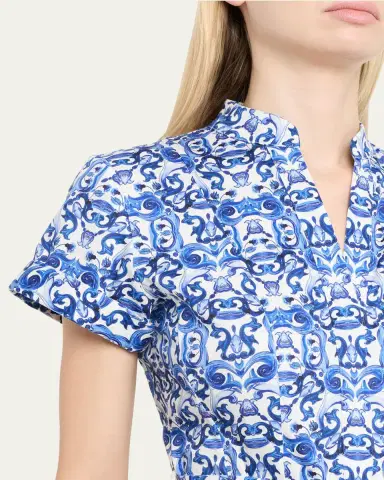 Alice + Olivia Lucy Roll-Sleeve Romper | Thumbnail 5