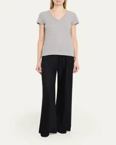 MAJESTIC FILATURES V-Neck Deluxe Organic Cotton T-Shirt | Thumbnail 2 MAJESTIC FILATURES V-Neck Deluxe Organic Cotton T-Shirt | Thumbnail 2
