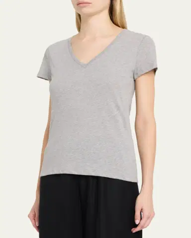 MAJESTIC FILATURES V-Neck Deluxe Organic Cotton T-Shirt | Thumbnail 4 MAJESTIC FILATURES V-Neck Deluxe Organic Cotton T-Shirt | Thumbnail 4