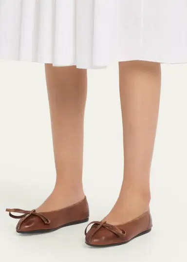 Prada Antiqued Leather Ballerina Flats | Thumbnail 7 Prada Antiqued Leather Ballerina Flats | Thumbnail 7