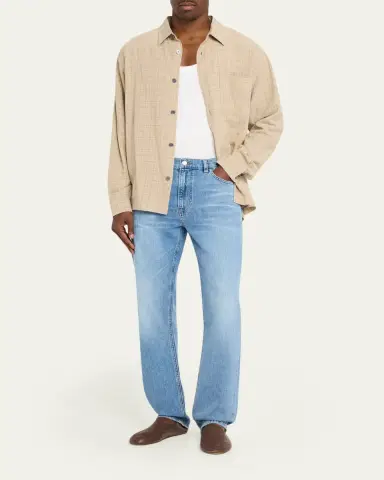 Frame Men's Faded Denim Straight-Leg Jeans | Thumbnail 2 Frame Men's Faded Denim Straight-Leg Jeans | Thumbnail 2
