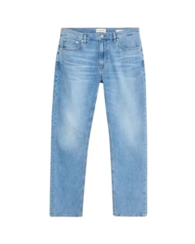 FRAME Men's Faded Denim Straight-Leg Jeans