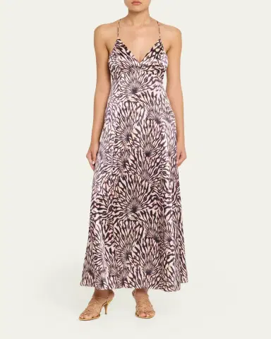 Ulla Johnson Oriana Sleeveless Open-Back Satin Dress | Thumbnail 2