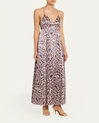 Ulla Johnson Oriana Sleeveless Open-Back Satin Dress | Thumbnail 4