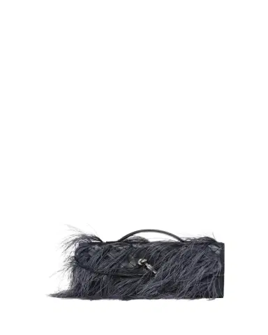 Bottega Veneta Andiamo Feather Leather Clutch Bag | Thumbnail 1 Bottega Veneta Andiamo Feather Leather Clutch Bag | Thumbnail 1