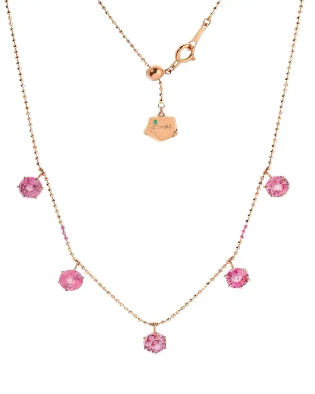 Graziela Gems 18K Pink Sapphire Floating Necklace