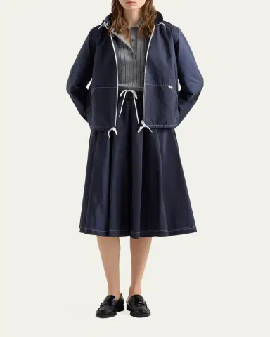 Prada Re-Nylon Full Midi Skirt | Thumbnail 2 Prada Re-Nylon Full Midi Skirt | Thumbnail 2