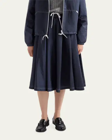 Prada Re-Nylon Full Midi Skirt | Thumbnail 4 Prada Re-Nylon Full Midi Skirt | Thumbnail 4