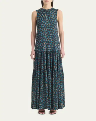 Altuzarra Liza Spotted Jersey Tiered Maxi Dress | Thumbnail 2