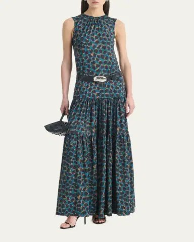Altuzarra Liza Spotted Jersey Tiered Maxi Dress | Thumbnail 4