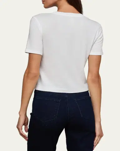 L'Agence Stormy Short-Sleeve Crop Tee | Thumbnail 2