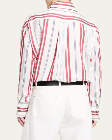 TWP Big Joe Striped Silk Button-Front Shirt | Thumbnail 3 TWP Big Joe Striped Silk Button-Front Shirt | Thumbnail 3
