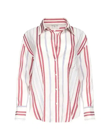 TWP Big Joe Striped Silk Button-Front Shirt | Thumbnail 1 TWP Big Joe Striped Silk Button-Front Shirt | Thumbnail 1